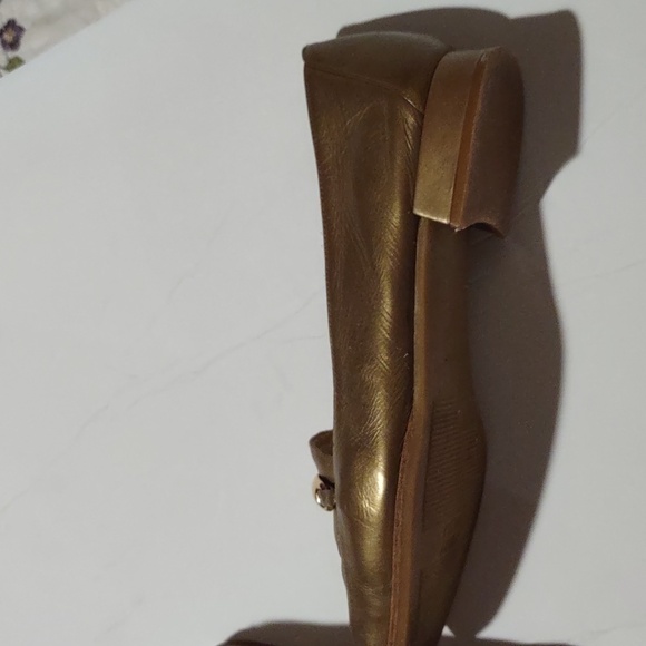 Stuart Weitzman Gold Loafers - Picture 6 of 13